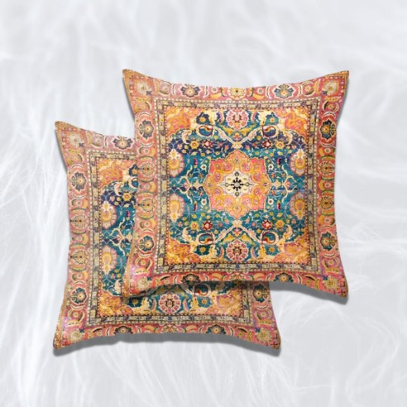 Cost Plus World Market Other - SET 2 Boho Paisley Mandala Cotton Throw Pillow Covers Bohemian Home Decor